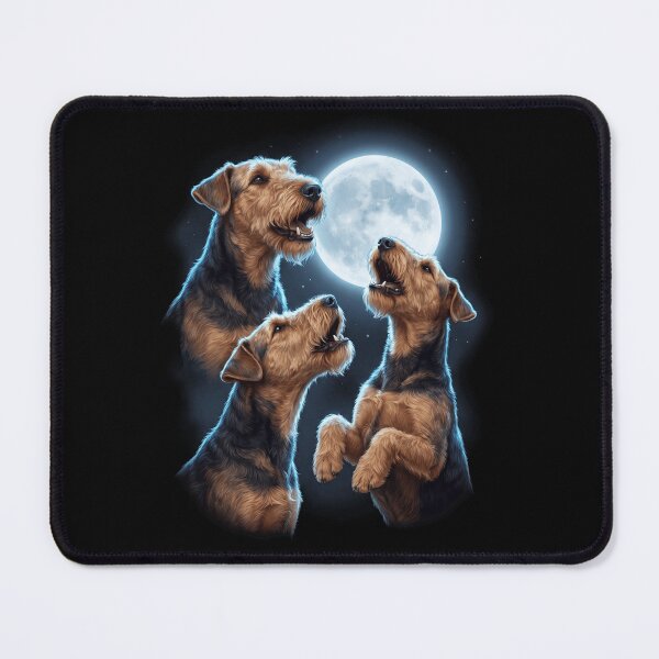 Item preview, Airedale Terrier Howling Moon Art Dog Owner designed and sold by TerryConnells.