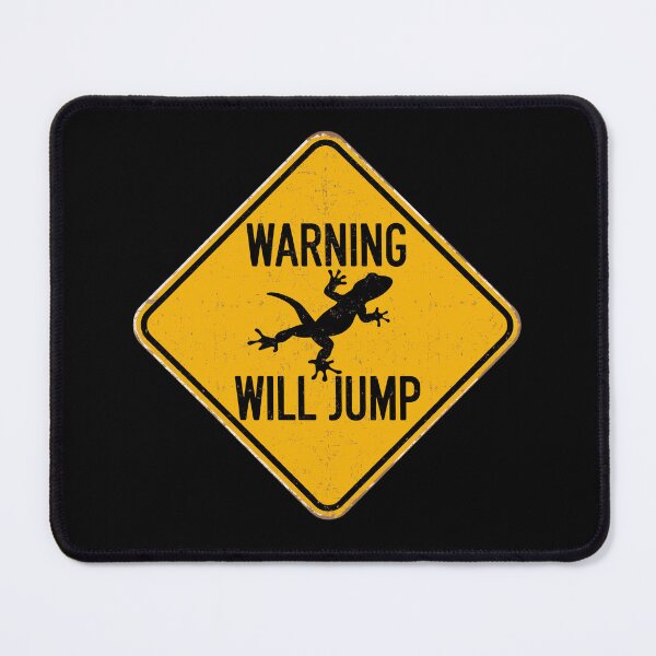 Item preview, Warning Will Jump Funny Gecko designed and sold by Randomera.