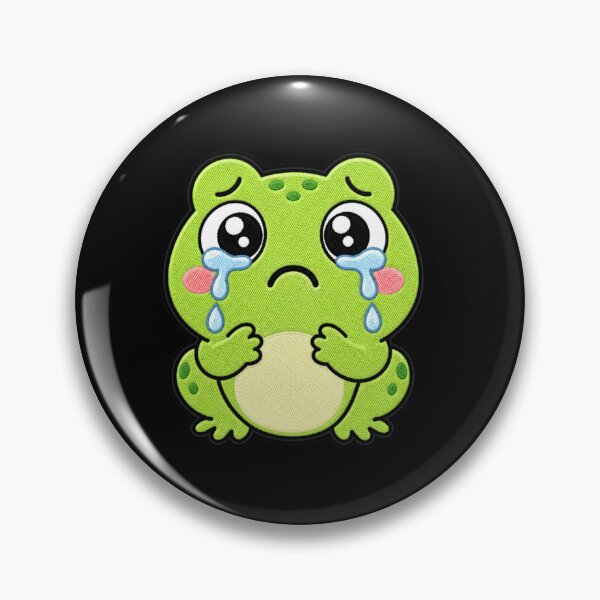 Item preview, Crying Frog Kawaii Cute Sad Frog Cartoon Sticker designed and sold by ColorSplash123.