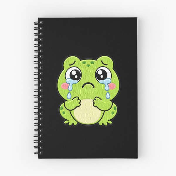 Item preview, Crying Frog Kawaii Cute Sad Frog Cartoon Sticker designed and sold by ColorSplash123.