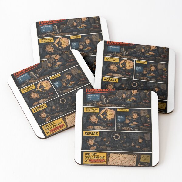 Item preview, I’ll Start Tomorrow – Procrastination Loop Dark Humor Comic designed and sold by the-dovlat.