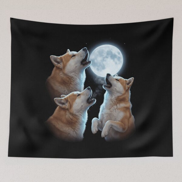 Item preview, Akita Howling Moon Art Dog Owner designed and sold by TerryConnells.