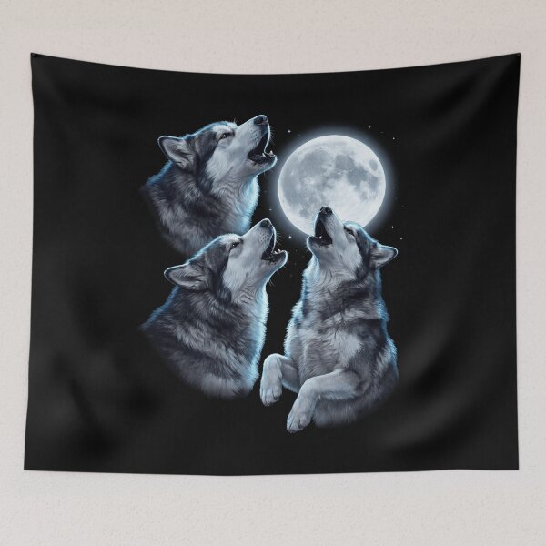 Item preview, Alaskan Malamute Howling Moon Art Dog Owner designed and sold by TerryConnells.
