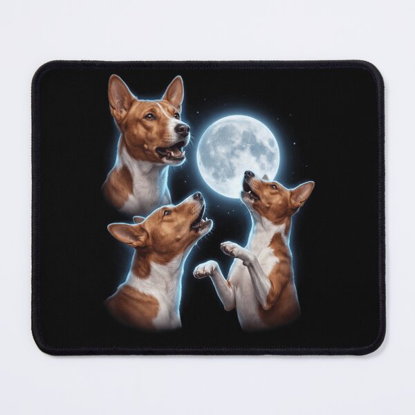 Item preview, Basenji Howling Moon Art Dog Owner designed and sold by TerryConnells.
