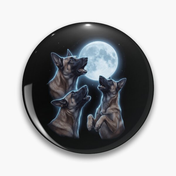 Item preview, Belgian Malinois Howling Moon Art Dog Owner designed and sold by TerryConnells.