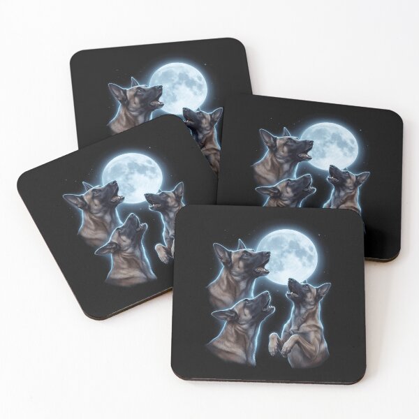Item preview, Belgian Malinois Howling Moon Art Dog Owner designed and sold by TerryConnells.