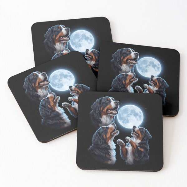 Item preview, Bernese Mountain Dog Howling Moon Art Dog Owner designed and sold by TerryConnells.