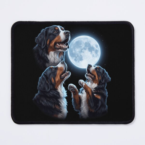 Item preview, Bernese Mountain Dog Howling Moon Art Dog Owner designed and sold by TerryConnells.