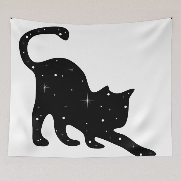 Item preview, Celestial Black Cat Galaxy Silhouette Art(Göksel Kara Kedi Galaksi Silüeti Sanatı) designed and sold by logocity63.