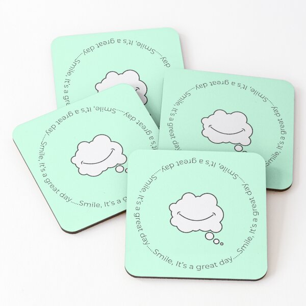 Item preview, Smile, It's a Great Day  - Minimalist Happy Design - Green Blue designed and sold by Très Joli Brothers.
