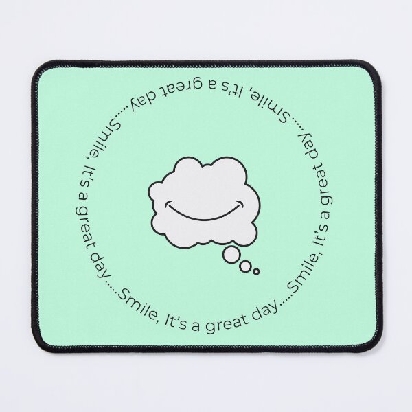 Item preview, Smile, It's a Great Day - Minimalist Happy Design - Green Blue designed and sold by Très Joli Brothers.