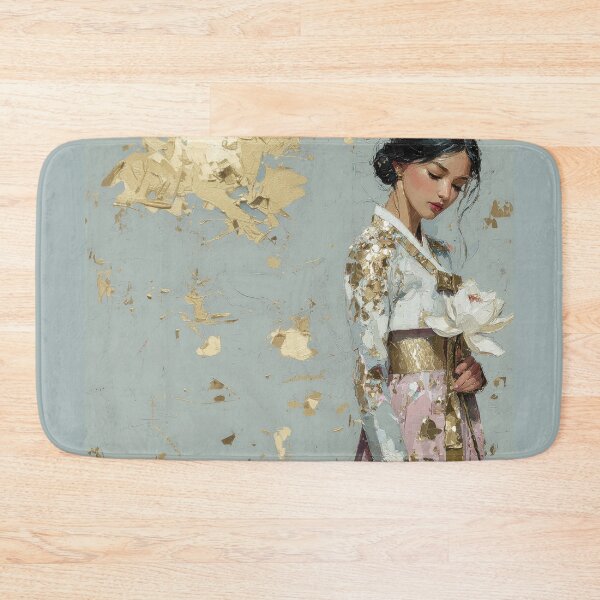 Item preview, Graceful Korean Woman in Golden Hanbok A designed and sold by colorful-white.