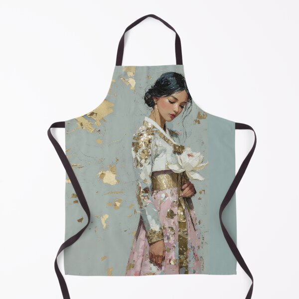 Item preview, Graceful Korean Woman in Golden Hanbok A designed and sold by colorful-white.