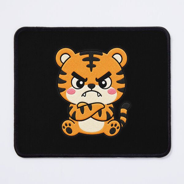 Item preview, Angry Tiger Kawaii Cute Funny Annoyed Tiger Cartoon Sticker designed and sold by ColorSplash123.