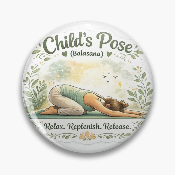 Item preview, Child’s Pose (Balasana) – Relax & Restore Yoga Sticker designed and sold by Trigart-art.