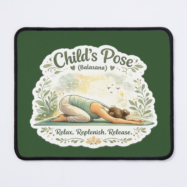Item preview, Child’s Pose (Balasana) – Relax & Restore Yoga Sticker designed and sold by Trigart-art.