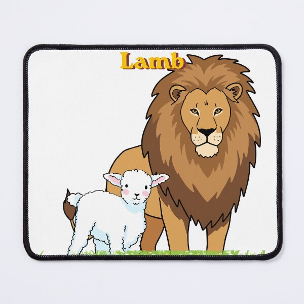 Item preview, The Lion and the Lamb Christian Faith Design | Jesus Biblical Illustration designed and sold by photoart1854.