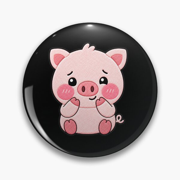 Item preview, Blushing Pig Kawaii Cute Shy Pig Cartoon Sticker designed and sold by ColorSplash123.