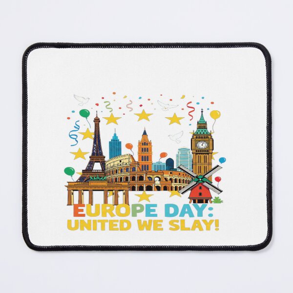 Item preview, Europe Day United We Slay T-Shirt | EU Celebration Shirt | Colorful Europe Landmarks Graphic Tee | Travel Lover Gift | Europe Pride Outfit designed and sold by Sushikidsntod.