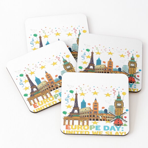 Item preview, Europe Day United We Slay T-Shirt | EU Celebration Shirt | Colorful Europe Landmarks Graphic Tee | Travel Lover Gift | Europe Pride Outfit designed and sold by Sushikidsntod.