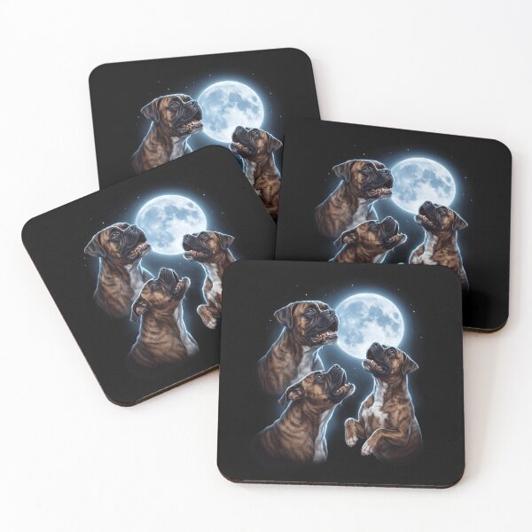 Item preview, Boxer Dog Howling Moon Art Dog Owner designed and sold by TerryConnells.