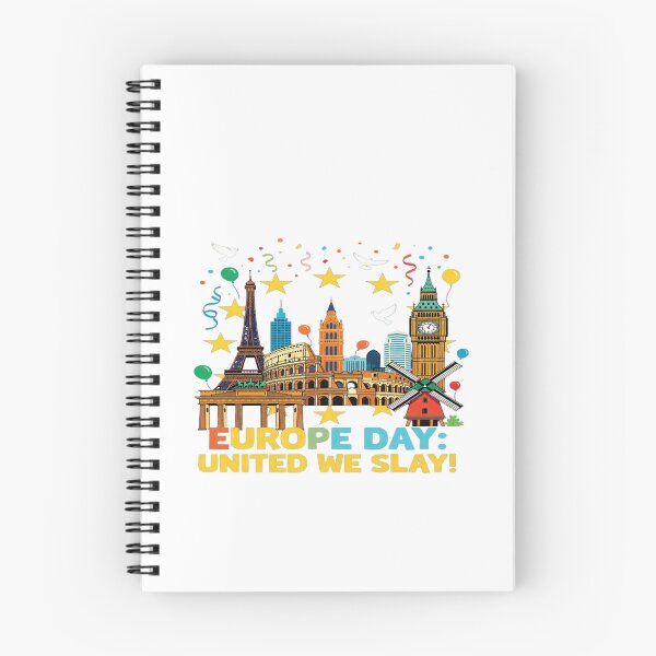 Item preview, Europe Day United We Slay T-Shirt | EU Celebration Shirt | Colorful Europe Landmarks Graphic Tee | Travel Lover Gift | Europe Pride Outfit designed and sold by Sushikidsntod.