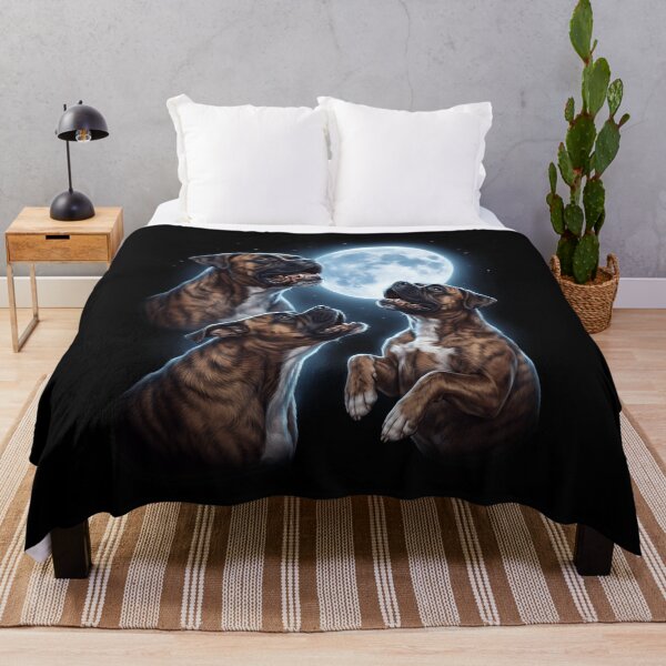 Item preview, Boxer Dog Howling Moon Art Dog Owner designed and sold by TerryConnells.