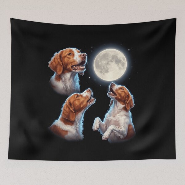 Item preview, Brittany Howling Moon Art Dog Owner designed and sold by TerryConnells.