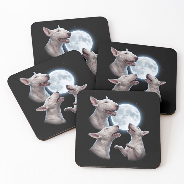 Item preview, Bull Terrier Howling Moon Art Dog Owner designed and sold by TerryConnells.