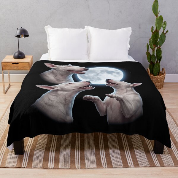 Item preview, Bull Terrier Howling Moon Art Dog Owner designed and sold by TerryConnells.