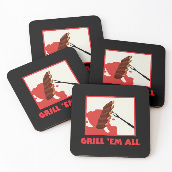 Item preview, Barbecue Grilling Grill 'Em All Smoking Bbq Pitmaster Ribs Steak Brisket Meat Roast designed and sold by SH-disha.