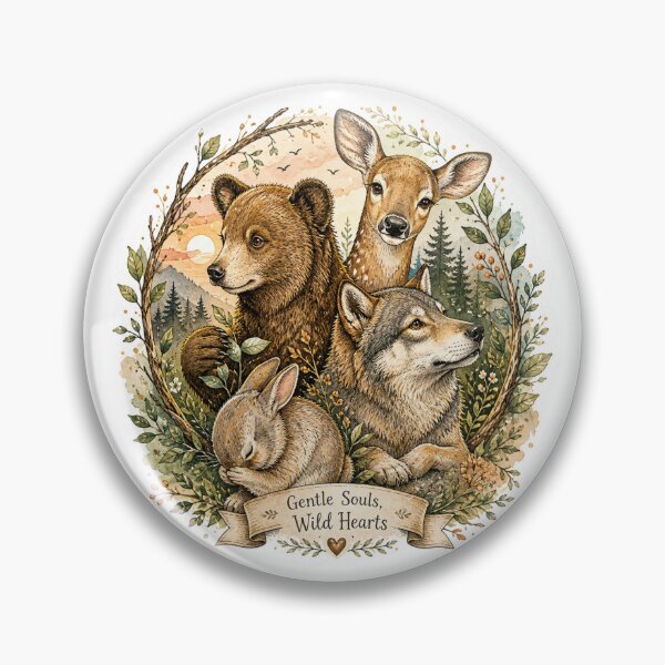 Item preview, Woodland Animals Cozy Nature Illustration designed and sold by DayStoreDesigns.