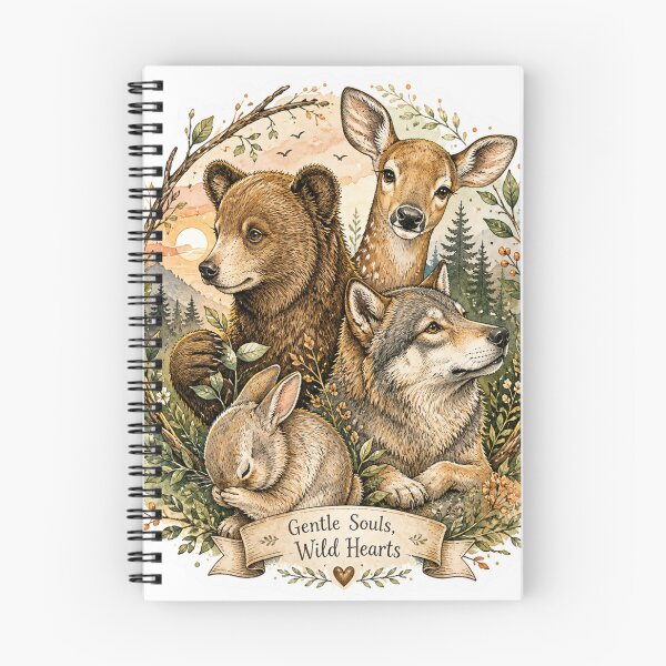 Item preview, Woodland Animals Cozy Nature Illustration designed and sold by DayStoreDesigns.