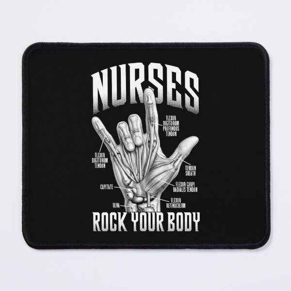 Item preview, Nurses Rock Your Body Funny Hand Horns Anatomy Nurse designed and sold by GrandeDuc.