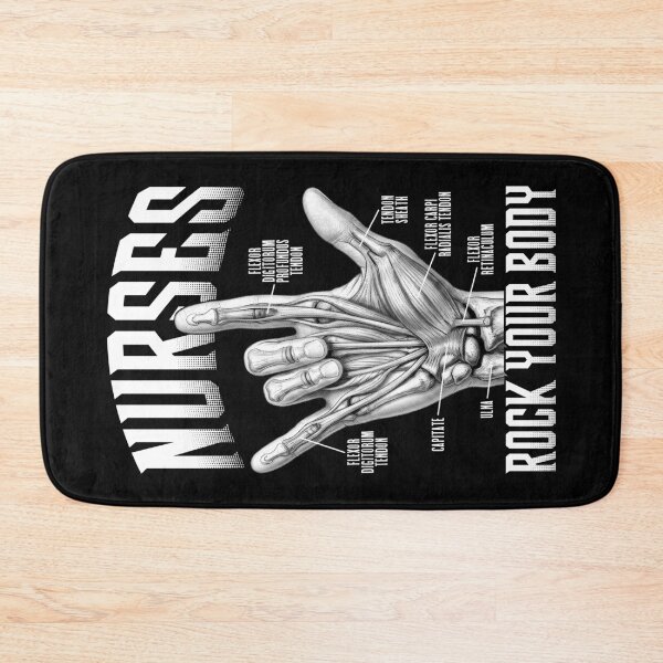 Item preview, Nurses Rock Your Body Funny Hand Horns Anatomy Nurse designed and sold by GrandeDuc.