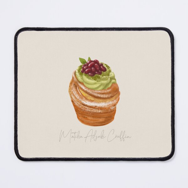 Item preview, Matcha Adzuki Cruffin Illustration – Chocolate Dessert Pastry Art, Cute Bakery Food Drawing, Cruffin Sticker designed and sold by simplepaperplan.