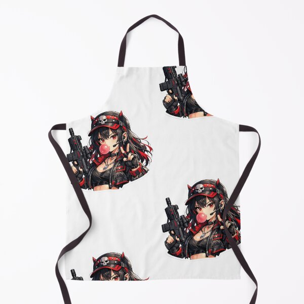 Item preview, Urban Gamer Girl Anime Sticker - Red Aesthetic Manga Design designed and sold by Sticker Hubs.