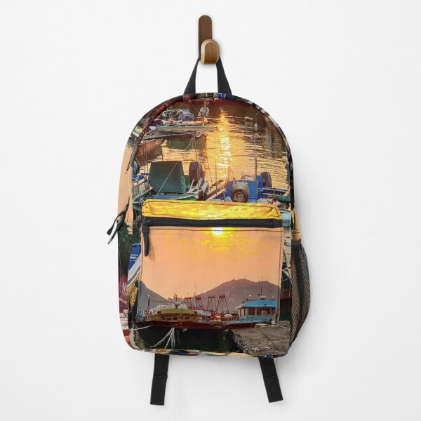 Item preview, Sunset over Cheung Chau Island Harbour – Hong Kong Fishing Village – Golden Hour Art designed and sold by Ross.A.Campbell.