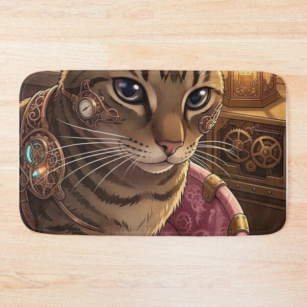 Item preview, Cute Steampunk Adventurer Tabby Cat with Goggles designed and sold by Vyxorea.
