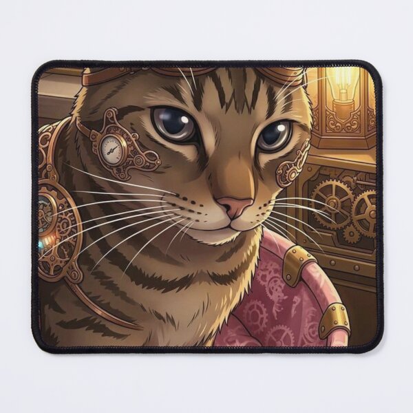 Item preview, Cute Steampunk Adventurer Tabby Cat with Goggles designed and sold by Vyxorea.