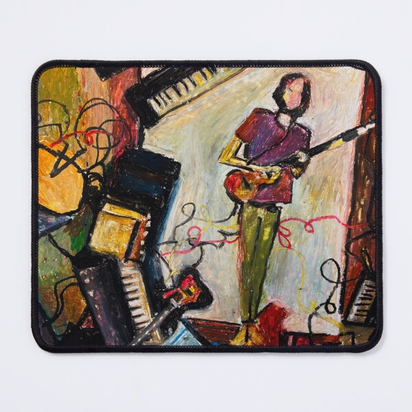 Item preview, Oil Pastel Guitarist Original Artwork designed and sold by Goomba11.