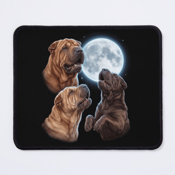 Item preview, Chinese Shar Pei Howling Moon Art Dog Owner designed and sold by TerryConnells.
