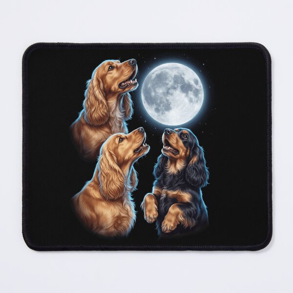 Item preview, Cocker Spaniel Howling Moon Art Dog Owner designed and sold by TerryConnells.