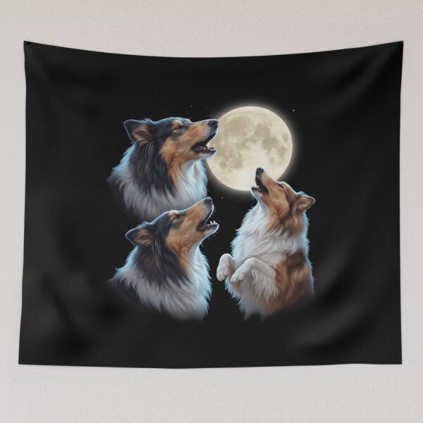 Item preview, Collie Howling Moon Art Dog Owner designed and sold by TerryConnells.