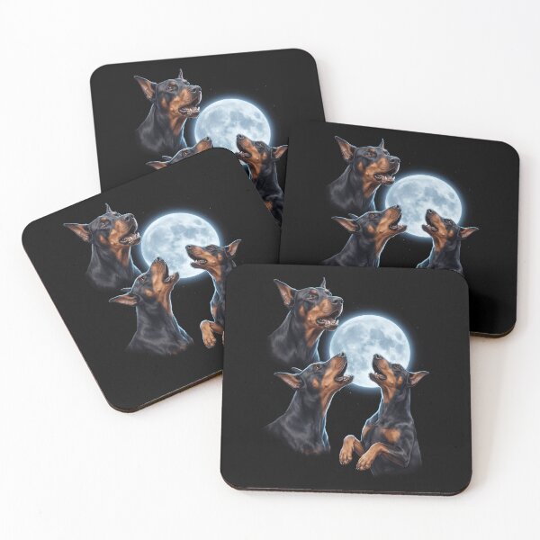 Item preview, Doberman Pinscher Howling Moon Art Dog Owner designed and sold by TerryConnells.
