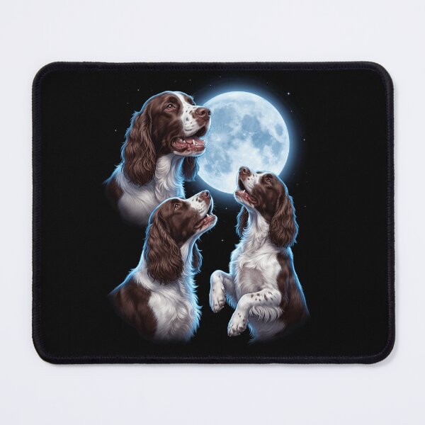 Item preview, English Springer Spaniel Howling Moon Art Dog Owner designed and sold by TerryConnells.