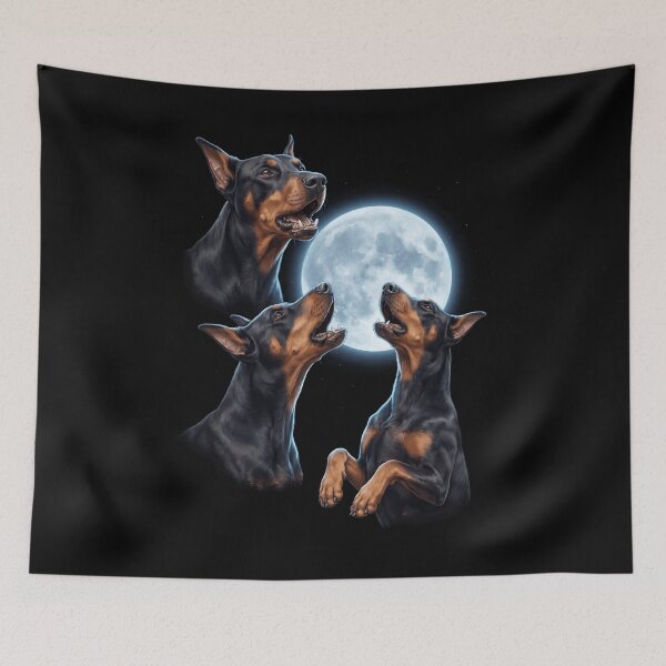 Item preview, Doberman Pinscher Howling Moon Art Dog Owner designed and sold by TerryConnells.