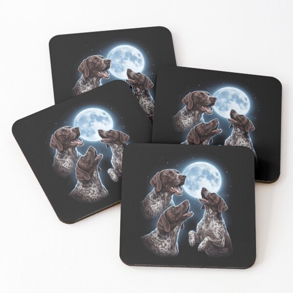 Item preview, German Shorthaired Pointer Howling Moon Art Dog Owner designed and sold by TerryConnells.