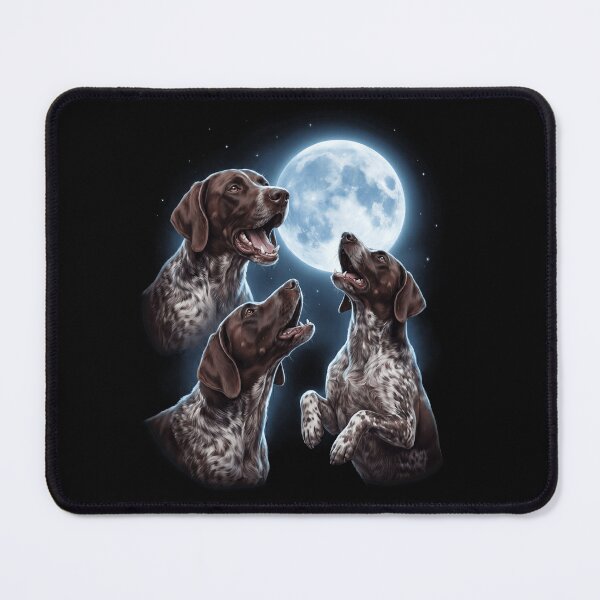 Item preview, German Shorthaired Pointer Howling Moon Art Dog Owner designed and sold by TerryConnells.