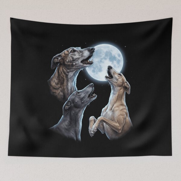 Item preview, Greyhound Howling Moon Art Dog Owner designed and sold by TerryConnells.